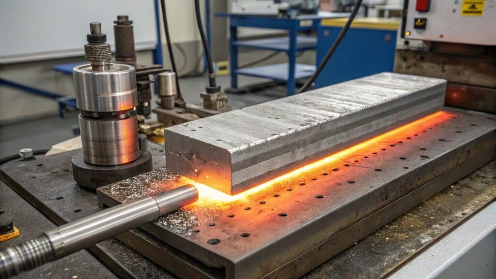 alt with keywords: microscopic view showing precipitate formation in an aluminum alloy during age hardening